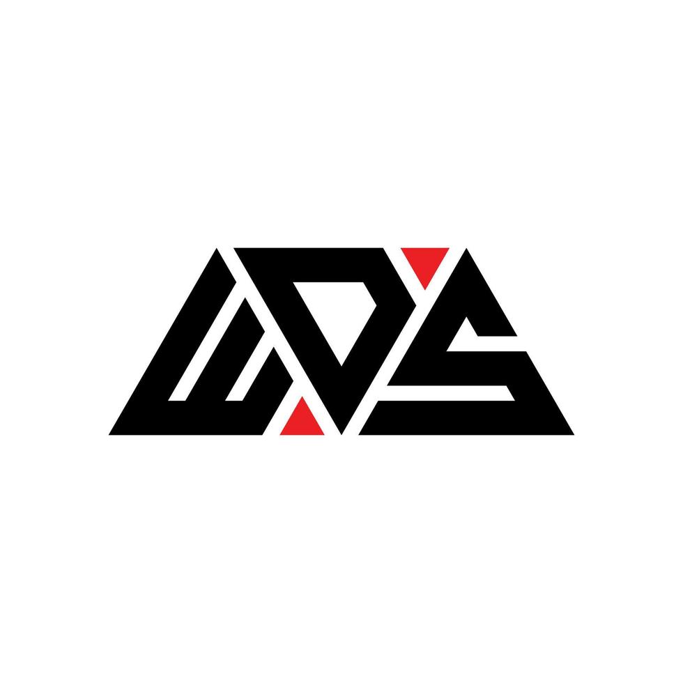 création de logo de lettre triangle wds avec forme de triangle. monogramme de conception de logo triangle wds. modèle de logo vectoriel triangle wds avec couleur rouge. wds logo triangulaire logo simple, élégant et luxueux. wds