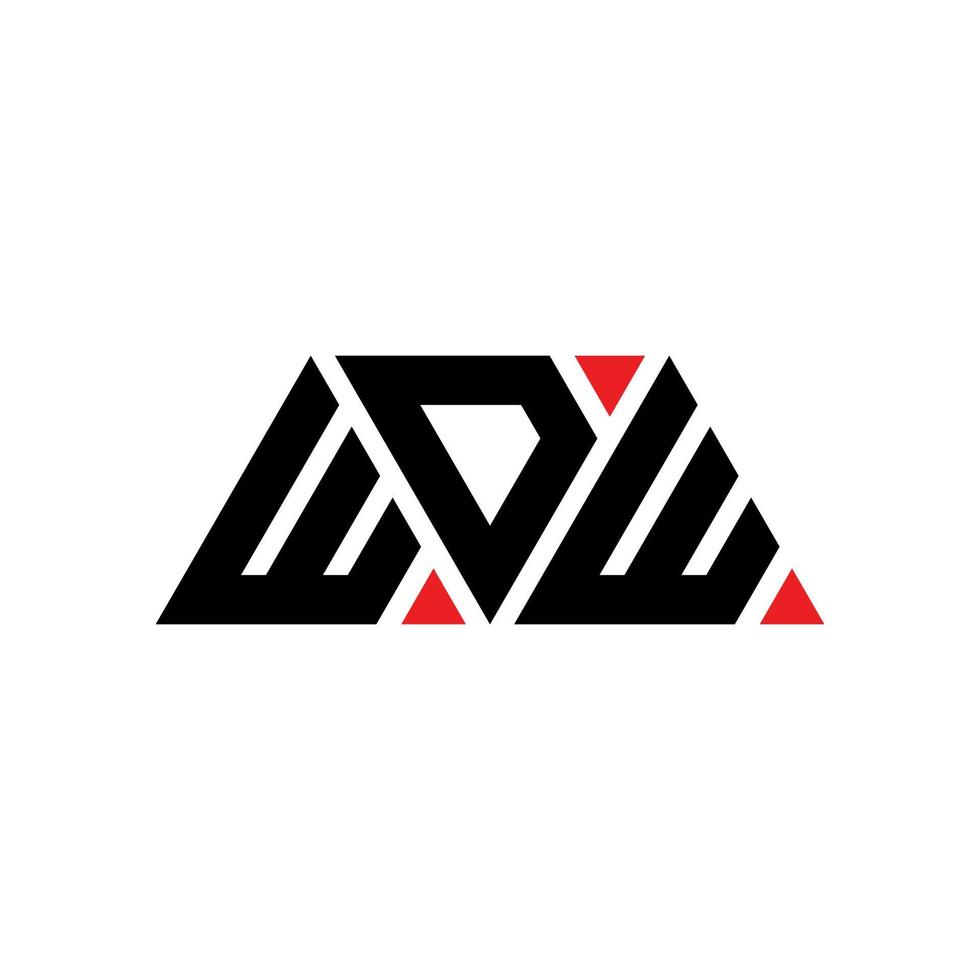 création de logo de lettre triangle wdw avec forme de triangle. monogramme de conception de logo triangle wdw. modèle de logo vectoriel triangle wdw avec couleur rouge. logo triangulaire wdw logo simple, élégant et luxueux. wdw