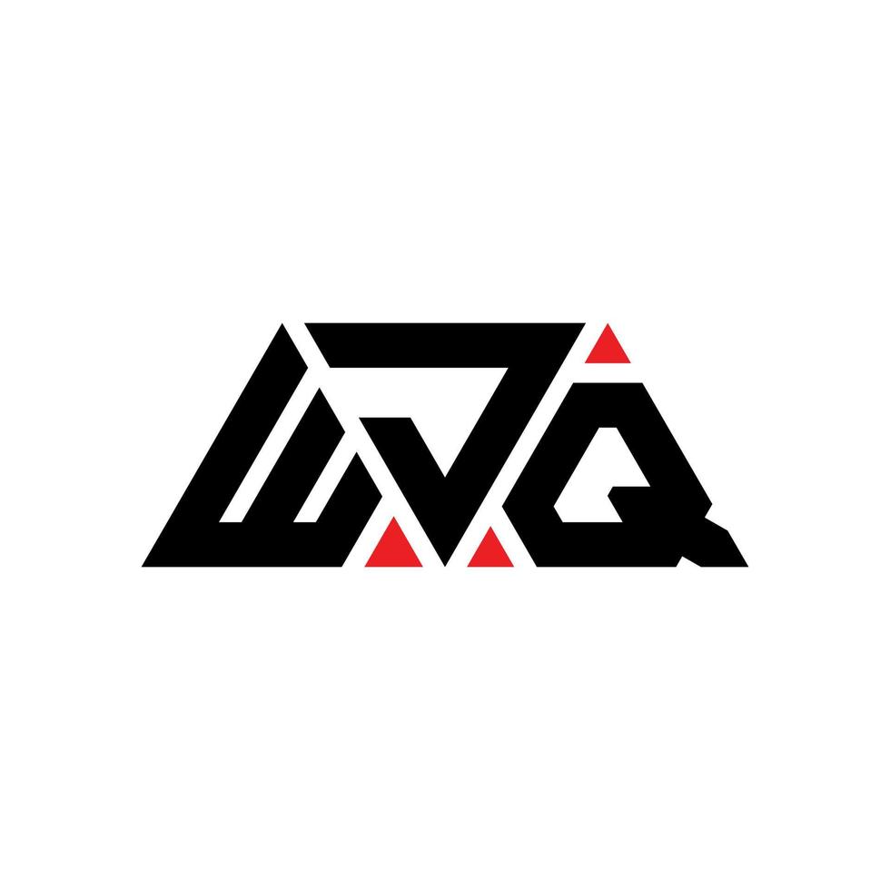 création de logo de lettre triangle wjq avec forme de triangle. monogramme de conception de logo triangle wjq. modèle de logo vectoriel triangle wjq avec couleur rouge. logo triangulaire wjq logo simple, élégant et luxueux. wjq