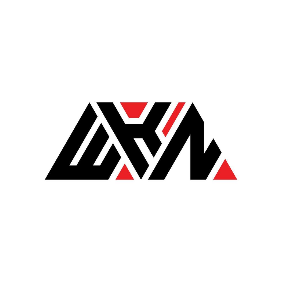 création de logo de lettre triangle wkn avec forme de triangle. monogramme de conception de logo triangle wkn. modèle de logo vectoriel triangle wkn avec couleur rouge. logo triangulaire wkn logo simple, élégant et luxueux. wkn
