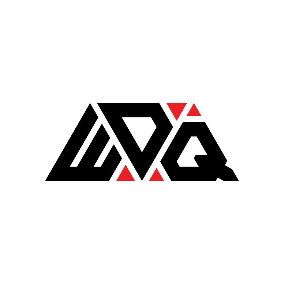 création de logo de lettre triangle wdq avec forme de triangle. monogramme de conception de logo triangle wdq. modèle de logo vectoriel triangle wdq avec couleur rouge. logo triangulaire wdq logo simple, élégant et luxueux. wdq