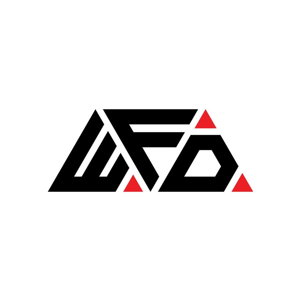 création de logo de lettre triangle wfd avec forme de triangle. monogramme de conception de logo triangle wfd. modèle de logo vectoriel triangle wfd avec couleur rouge. logo triangulaire wfd logo simple, élégant et luxueux. wfd