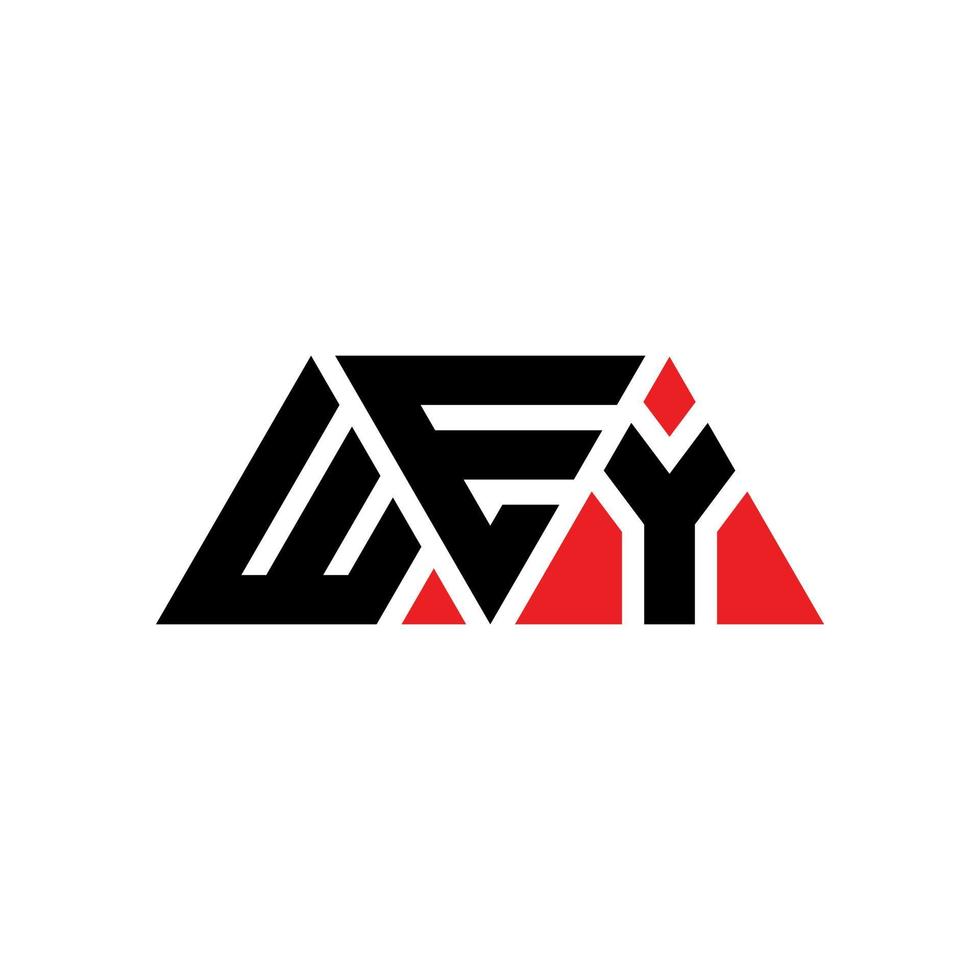 création de logo de lettre triangle wey avec forme de triangle. monogramme de conception de logo triangle wey. modèle de logo vectoriel wey triangle avec couleur rouge. wey logo triangulaire logo simple, élégant et luxueux. bonjour