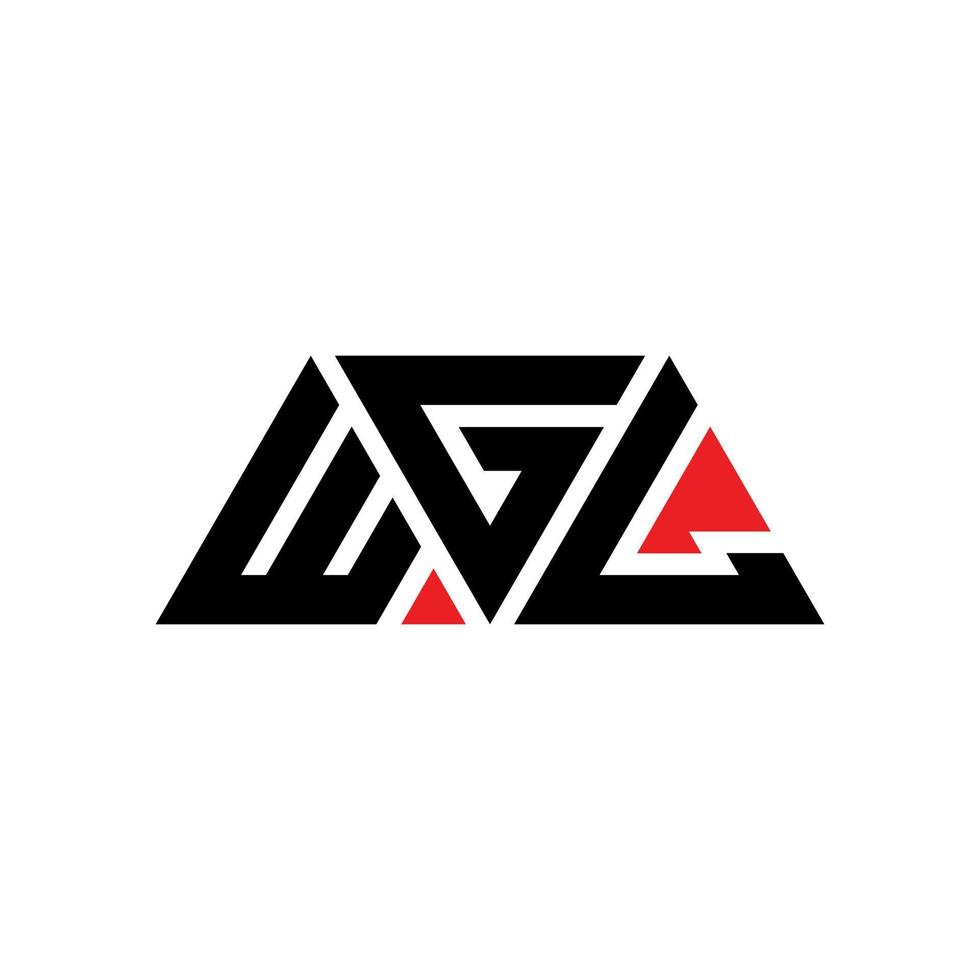 création de logo de lettre triangle wgl avec forme de triangle. monogramme de conception de logo triangle wgl. modèle de logo vectoriel triangle wgl avec couleur rouge. logo triangulaire wgl logo simple, élégant et luxueux. wgl