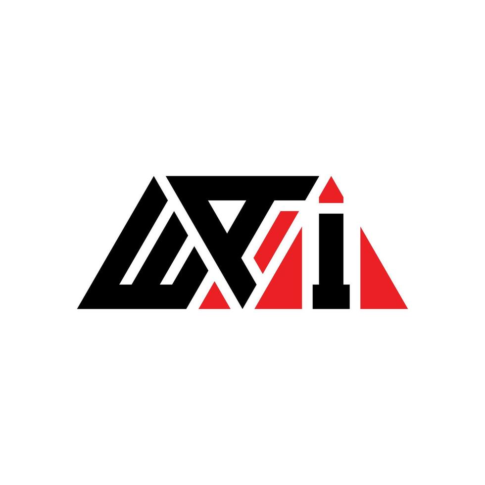 création de logo de lettre triangle wai avec forme de triangle. monogramme de conception de logo triangle wai. modèle de logo vectoriel triangle wai avec couleur rouge. logo triangulaire wai logo simple, élégant et luxueux. wai