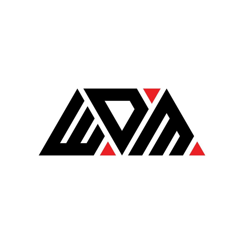 création de logo de lettre triangle wdm avec forme de triangle. monogramme de conception de logo triangle wdm. modèle de logo vectoriel triangle wdm avec couleur rouge. logo triangulaire wdm logo simple, élégant et luxueux. wdm