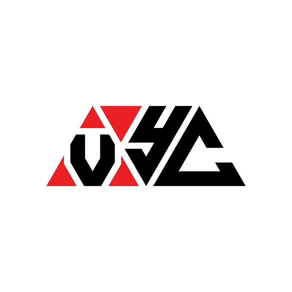 création de logo de lettre triangle vyc avec forme de triangle. monogramme de conception de logo triangle vyc. modèle de logo vectoriel triangle vyc avec couleur rouge. logo triangulaire vyc logo simple, élégant et luxueux. vc