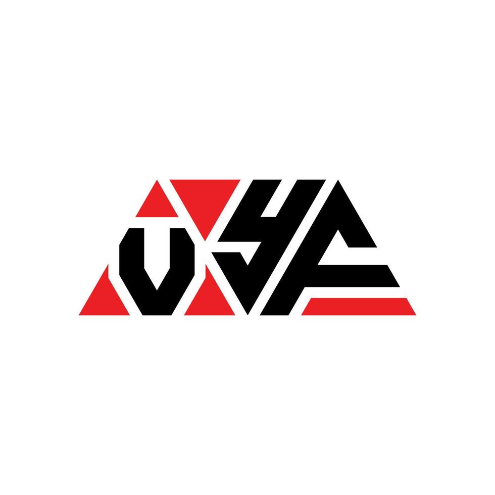 création de logo de lettre triangle vyf avec forme de triangle. monogramme de conception de logo triangle vyf. modèle de logo vectoriel triangle vyf avec couleur rouge. logo triangulaire vyf logo simple, élégant et luxueux. vf