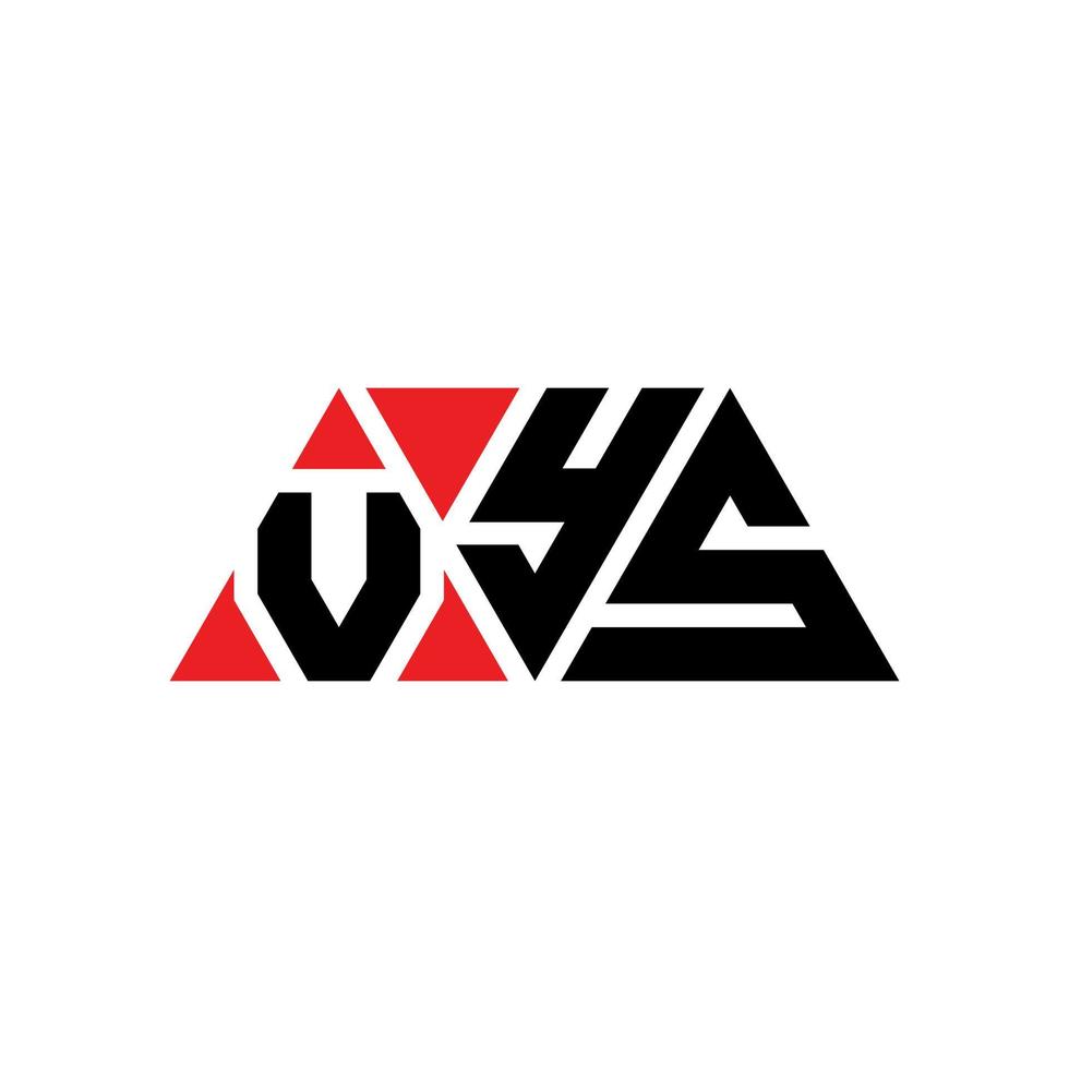 création de logo de lettre triangle vys avec forme de triangle. monogramme de conception de logo triangle vys. modèle de logo vectoriel triangle vys avec couleur rouge. logo triangulaire vys logo simple, élégant et luxueux. vys