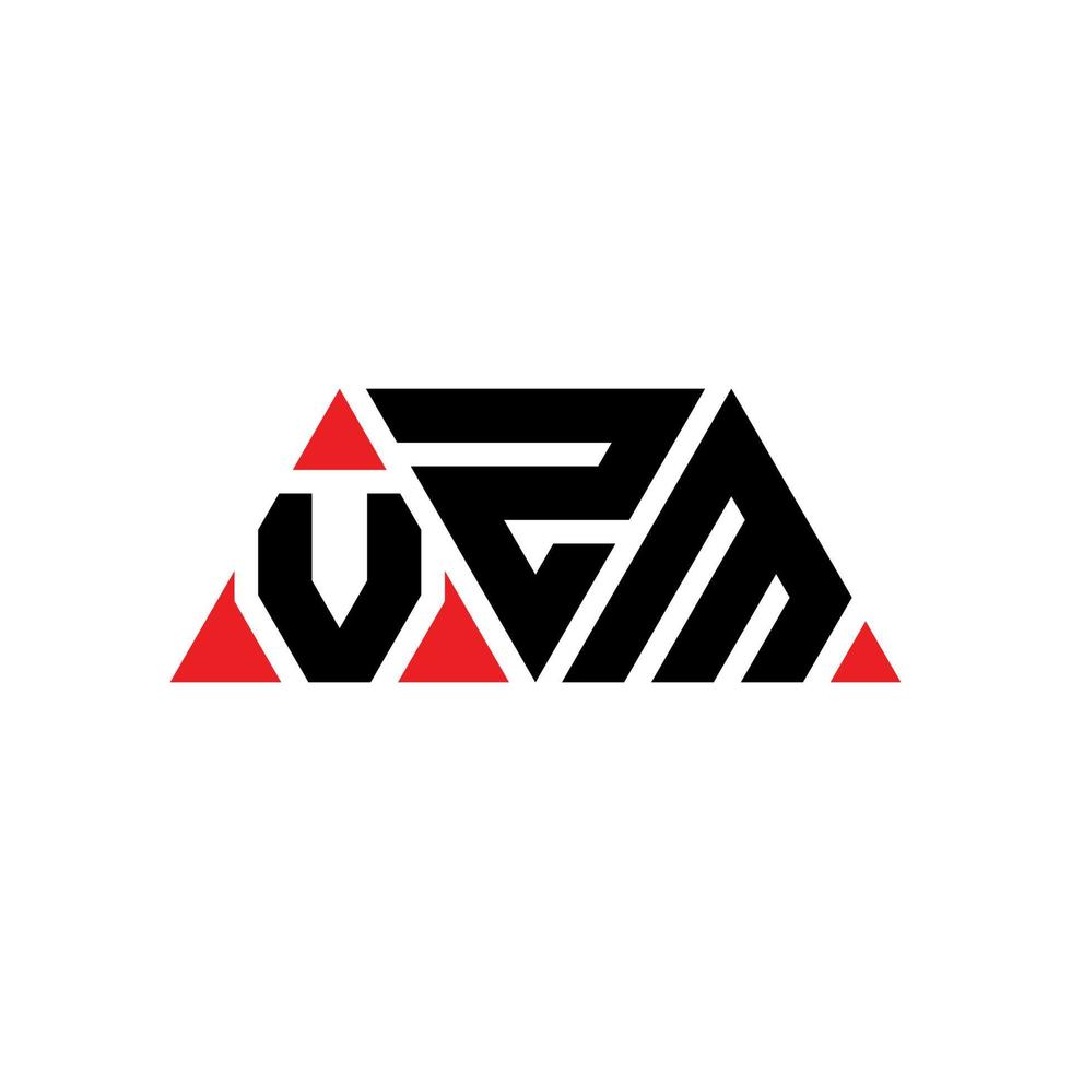 création de logo de lettre triangle vzm avec forme de triangle. monogramme de conception de logo triangle vzm. modèle de logo vectoriel triangle vzm avec couleur rouge. logo triangulaire vzm logo simple, élégant et luxueux. vzm