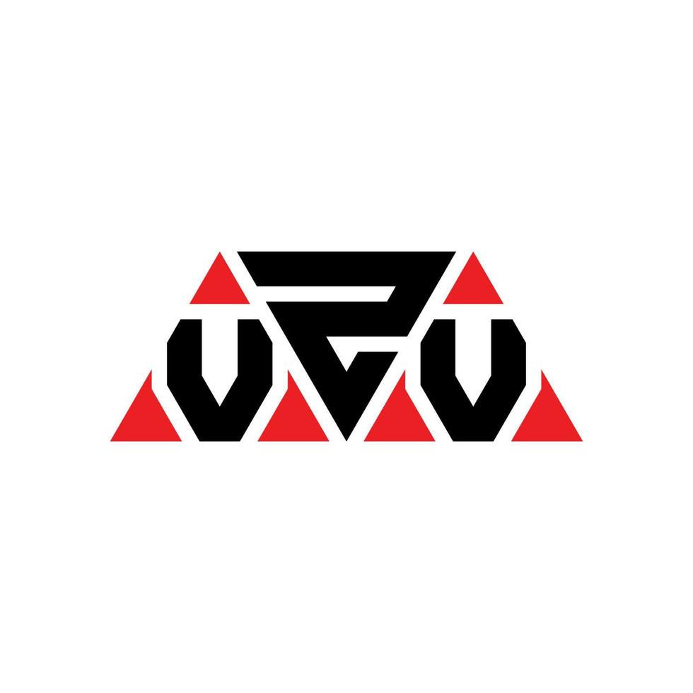 création de logo de lettre triangle vzv avec forme de triangle. monogramme de conception de logo triangle vzv. modèle de logo vectoriel triangle vzv avec couleur rouge. logo triangulaire vzv logo simple, élégant et luxueux. vzv