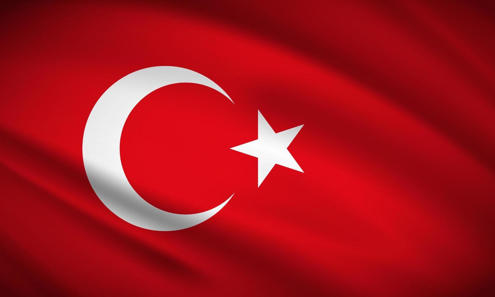 élégant fond de drapeau de dinde réaliste. conception de la fête de l'indépendance de la turquie vecteur