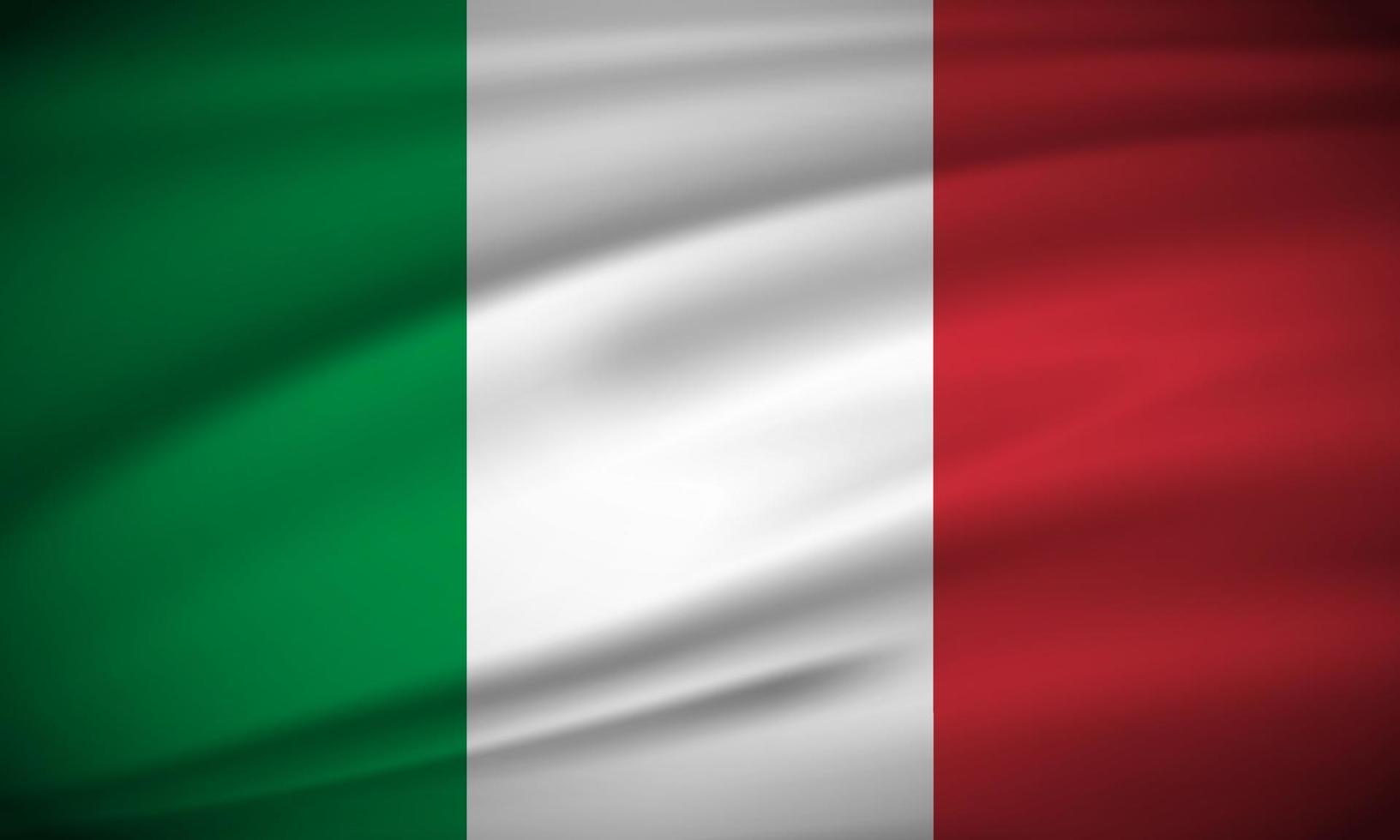élégant fond de drapeau italien réaliste. conception de la fête de l'indépendance de l'italie vecteur