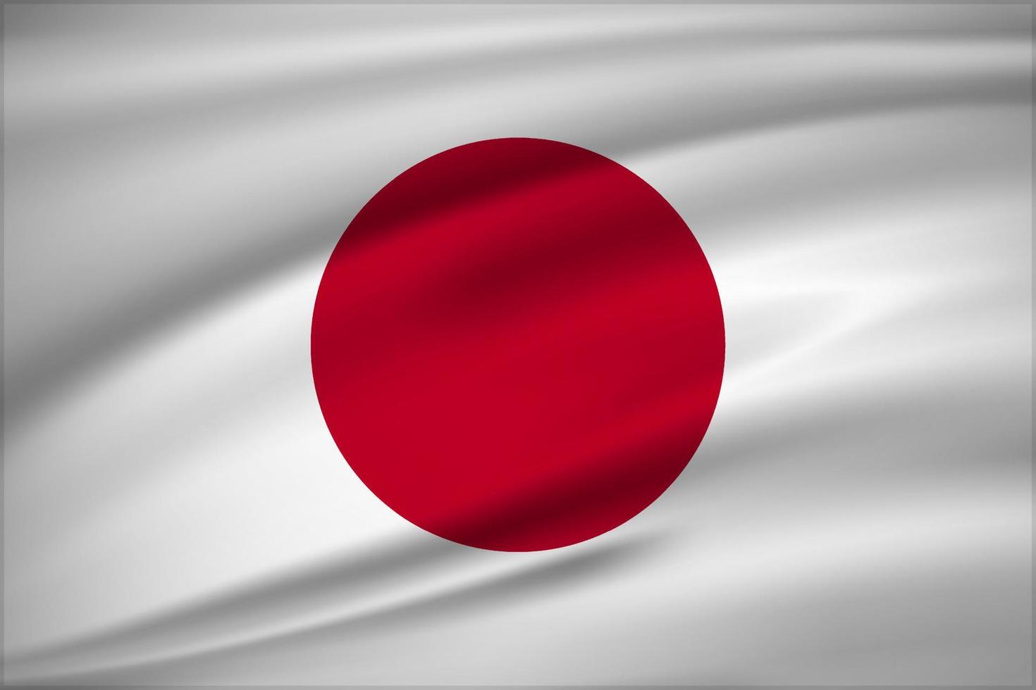 élégant fond de drapeau japonais réaliste. conception de la fête de l'indépendance du japon vecteur