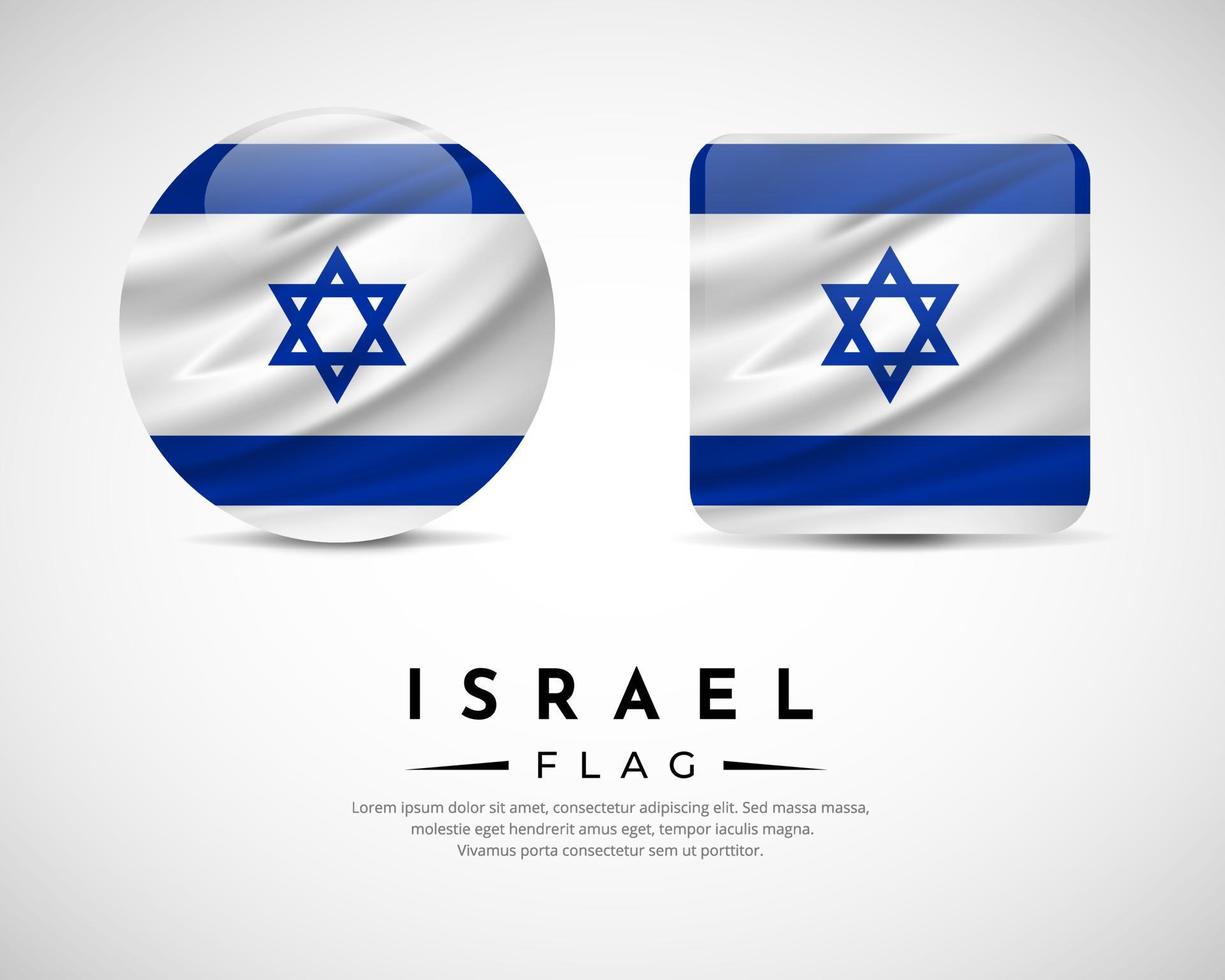 collection d'icône d'emblème de drapeau d'Israël. vecteur d'icône de symbole de drapeau d'Israël.