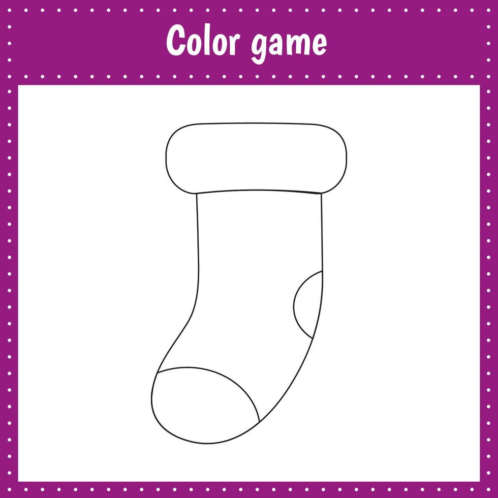 coloriage de chaussettes pour l'éducation et l'activité des enfants. bagage. illustration vectorielle noir et blanc sur fond blanc vecteur