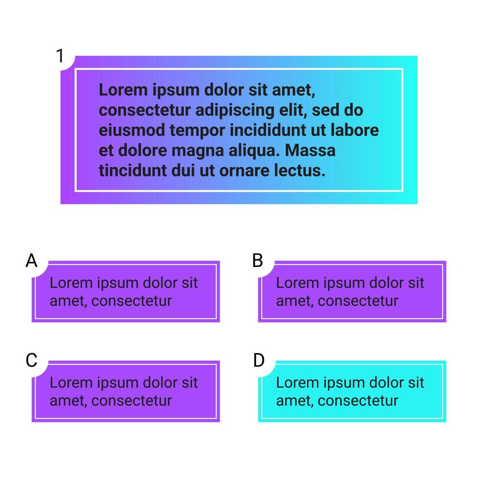 quiz test modèle ui design illustration vectorielle vecteur