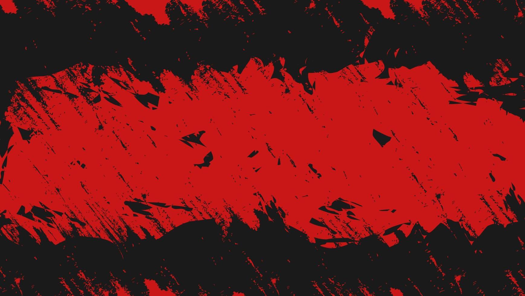 conception abstraite de texture grunge rouge chaos sur fond noir vecteur