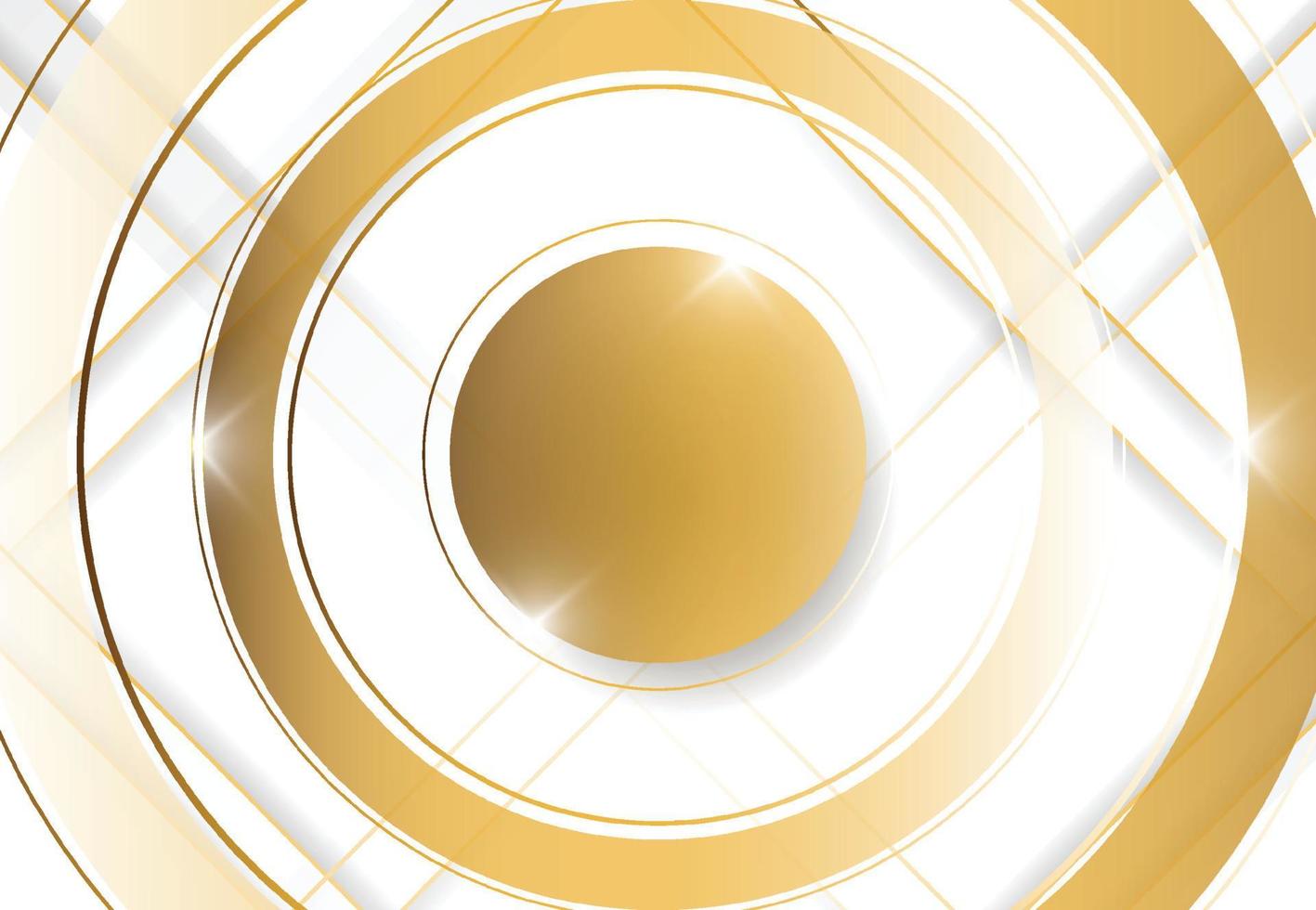concept géométrique de cercle moderne de luxe abstrait sur fond blanc pour la couverture, la bannière, le modèle, la présentation, la brochure. illustration vectorielle vecteur