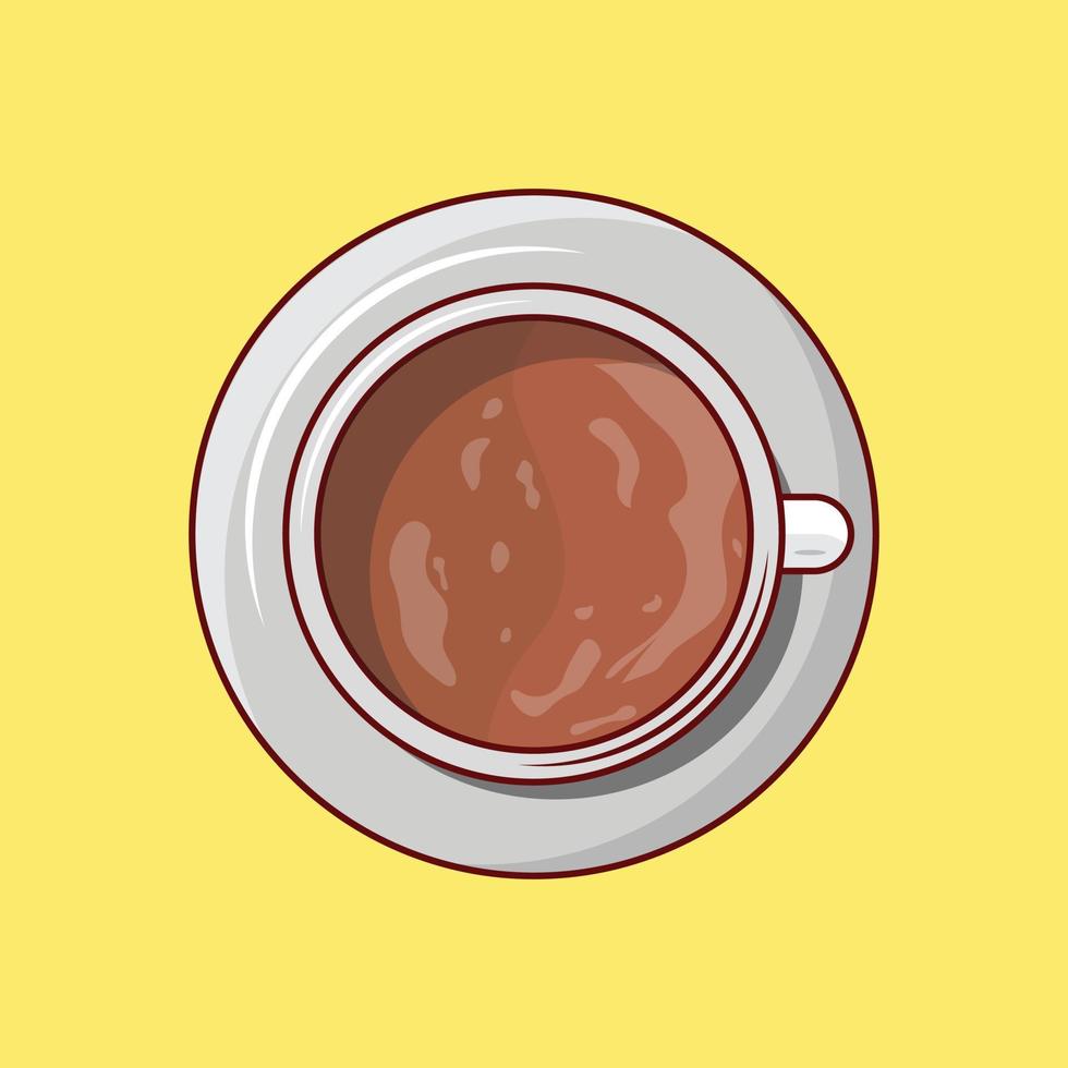 illustration vectorielle premium de café chaud avec des images isolées vecteur