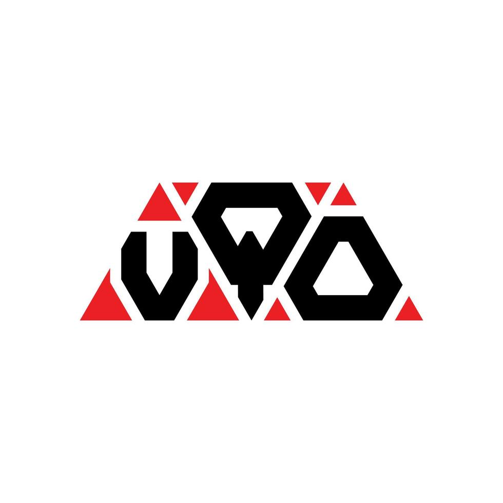 création de logo de lettre triangle vqo avec forme de triangle. monogramme de conception de logo triangle vqo. modèle de logo vectoriel triangle vqo avec couleur rouge. logo triangulaire vqo logo simple, élégant et luxueux. vqo