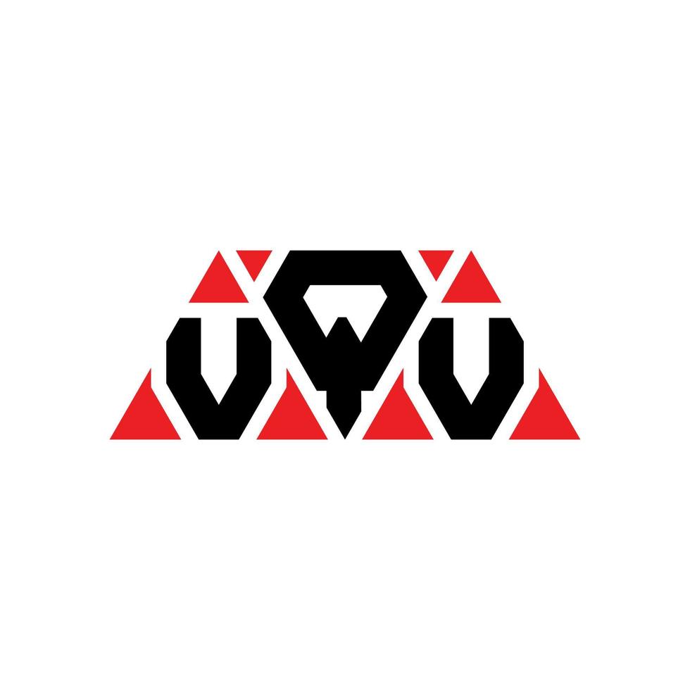 création de logo de lettre triangle vqv avec forme de triangle. monogramme de conception de logo triangle vqv. modèle de logo vectoriel triangle vqv avec couleur rouge. logo triangulaire vqv logo simple, élégant et luxueux. vqv