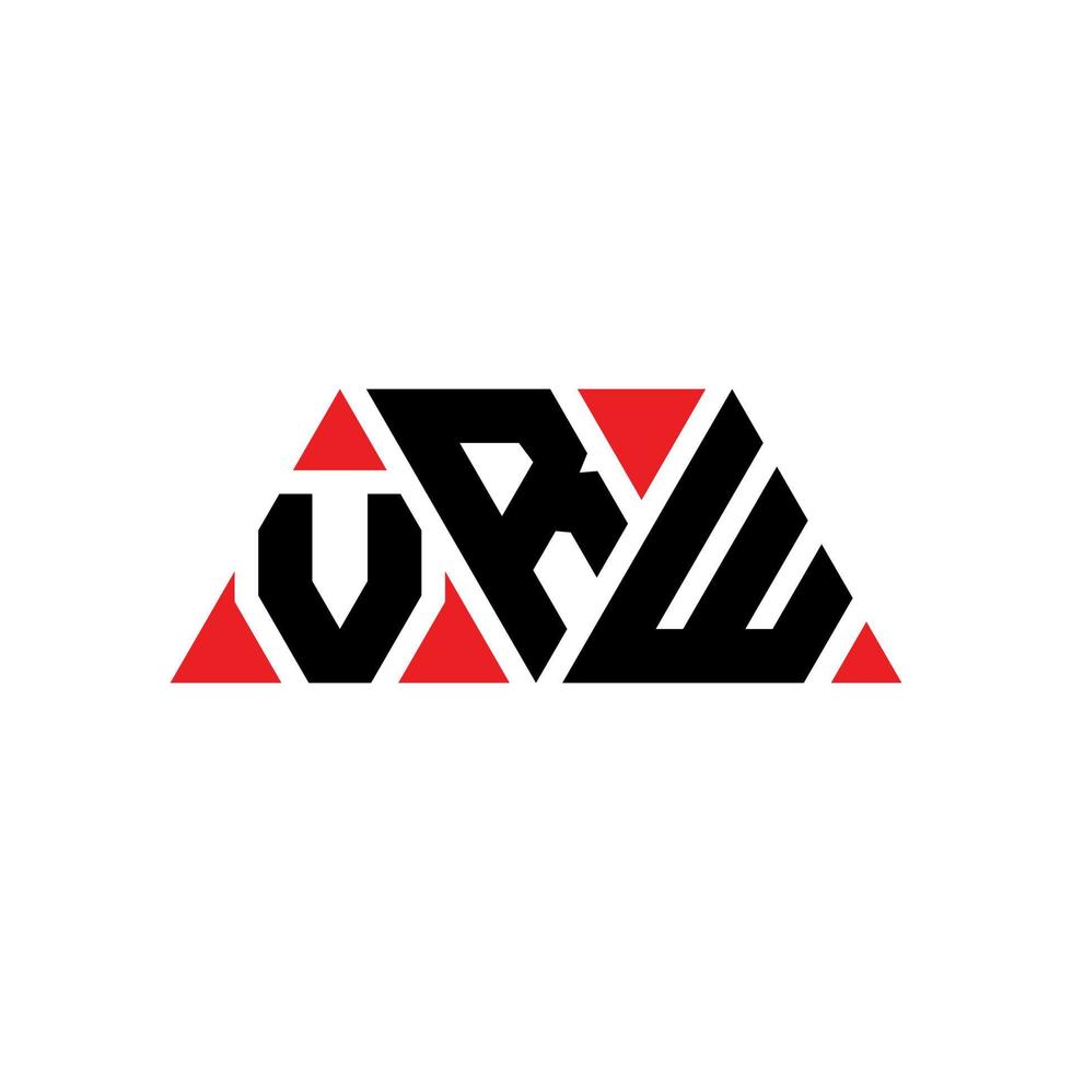 création de logo de lettre triangle vrw avec forme de triangle. monogramme de conception de logo triangle vrw. modèle de logo vectoriel triangle vrw avec couleur rouge. logo triangulaire vrw logo simple, élégant et luxueux. vrw