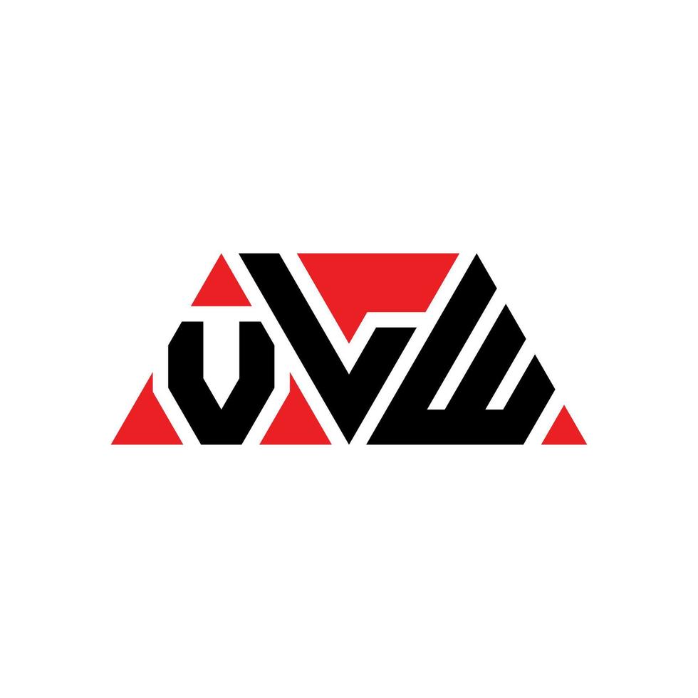 création de logo de lettre triangle vlw avec forme de triangle. monogramme de conception de logo triangle vlw. modèle de logo vectoriel triangle vlw avec couleur rouge. logo triangulaire vlw logo simple, élégant et luxueux. vlw