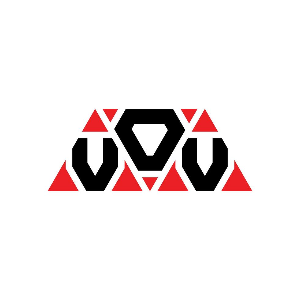 création de logo de lettre triangle vv avec forme de triangle. monogramme de conception de logo triangle vov. modèle de logo vectoriel triangle vov avec couleur rouge. logo triangulaire vov logo simple, élégant et luxueux. vv