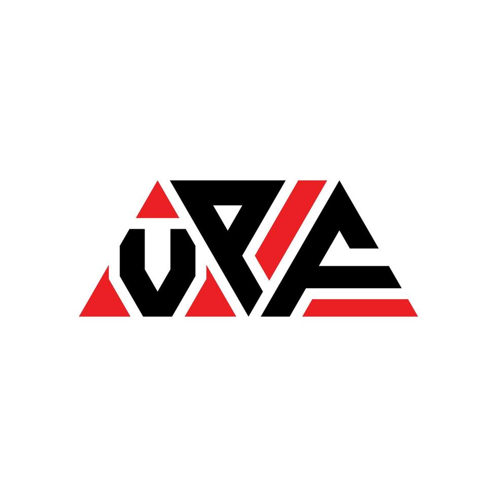 création de logo de lettre triangle vpf avec forme de triangle. monogramme de conception de logo triangle vpf. modèle de logo vectoriel triangle vpf avec couleur rouge. logo triangulaire vpf logo simple, élégant et luxueux. vpf