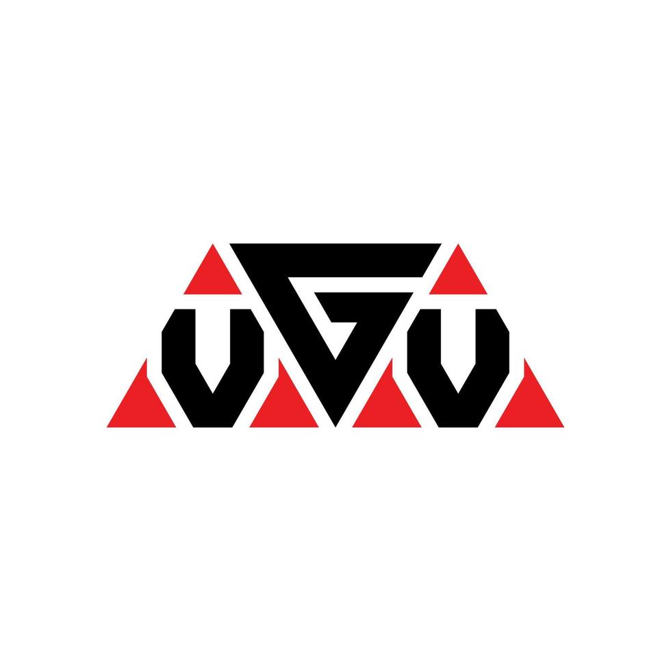 création de logo de lettre triangle vgv avec forme de triangle. monogramme de conception de logo triangle vgv. modèle de logo vectoriel triangle vgv avec couleur rouge. logo triangulaire vgv logo simple, élégant et luxueux. vgv