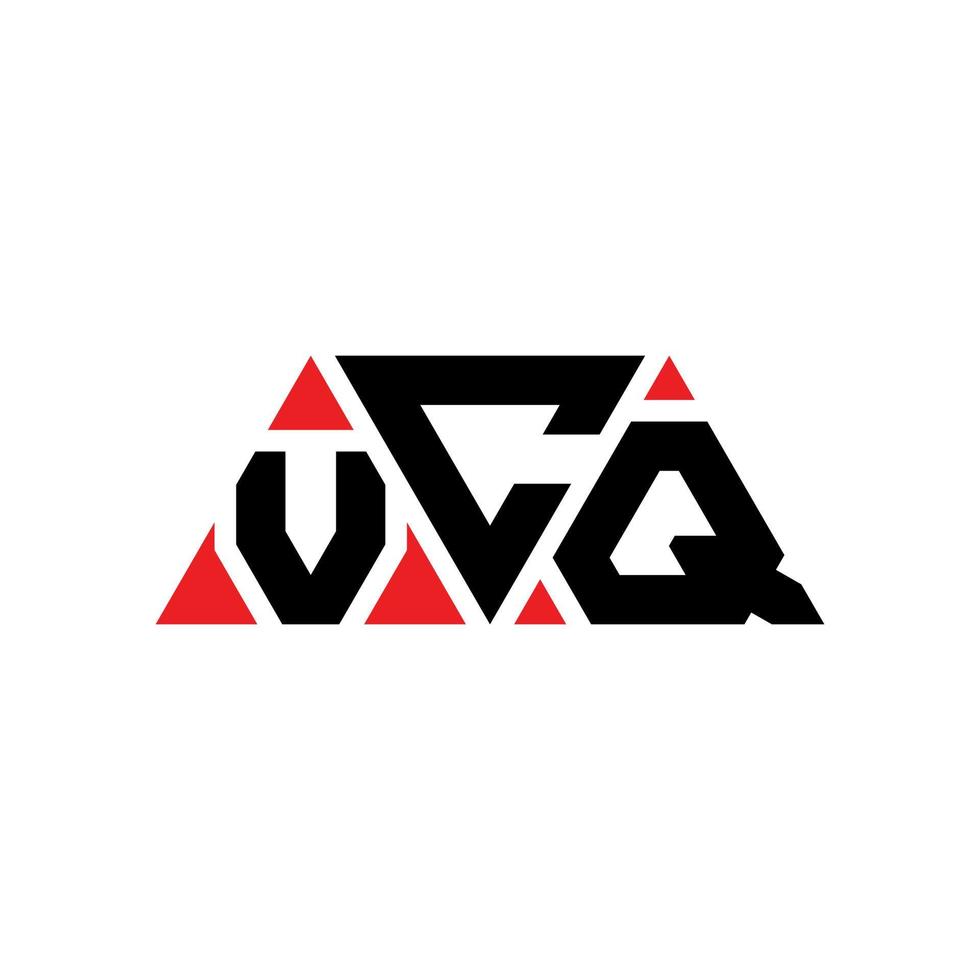 création de logo de lettre triangle vcq avec forme de triangle. monogramme de conception de logo triangle vcq. modèle de logo vectoriel triangle vcq avec couleur rouge. logo triangulaire vcq logo simple, élégant et luxueux. vcq