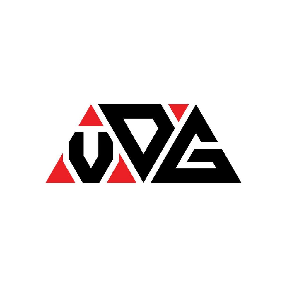 création de logo de lettre triangle vdg avec forme de triangle. monogramme de conception de logo triangle vdg. modèle de logo vectoriel triangle vdg avec couleur rouge. logo triangulaire vdg logo simple, élégant et luxueux. vdg