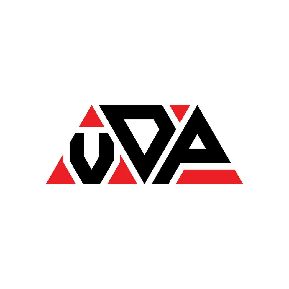 création de logo de lettre triangle vdp avec forme de triangle. monogramme de conception de logo triangle vdp. modèle de logo vectoriel triangle vdp avec couleur rouge. logo triangulaire vdp logo simple, élégant et luxueux. vdp