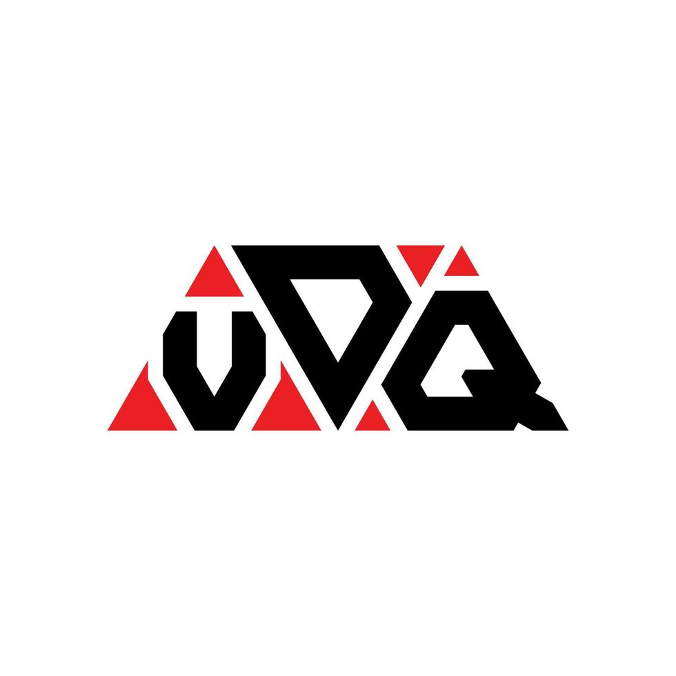 création de logo de lettre triangle vdq avec forme de triangle. monogramme de conception de logo triangle vdq. modèle de logo vectoriel triangle vdq avec couleur rouge. logo triangulaire vdq logo simple, élégant et luxueux. vdq