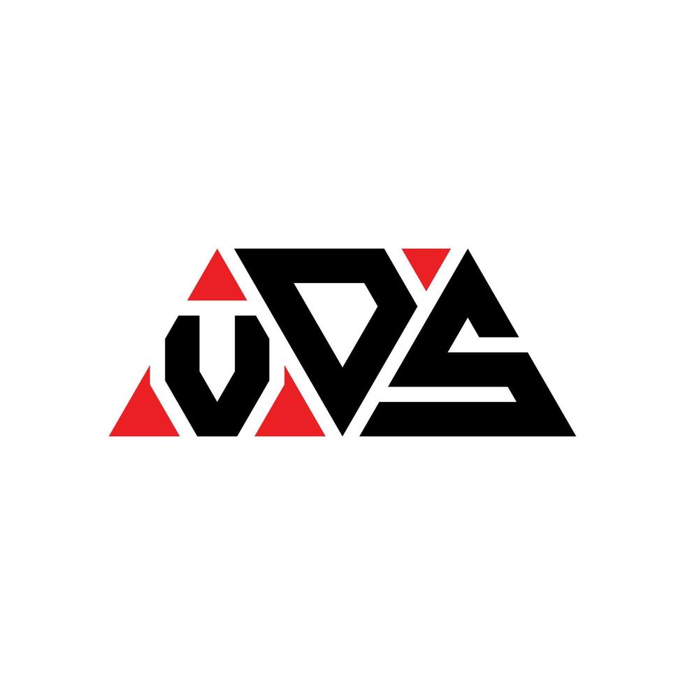 création de logo de lettre triangle vds avec forme de triangle. monogramme de conception de logo triangle vds. modèle de logo vectoriel triangle vds avec couleur rouge. logo triangulaire vds logo simple, élégant et luxueux. VDS