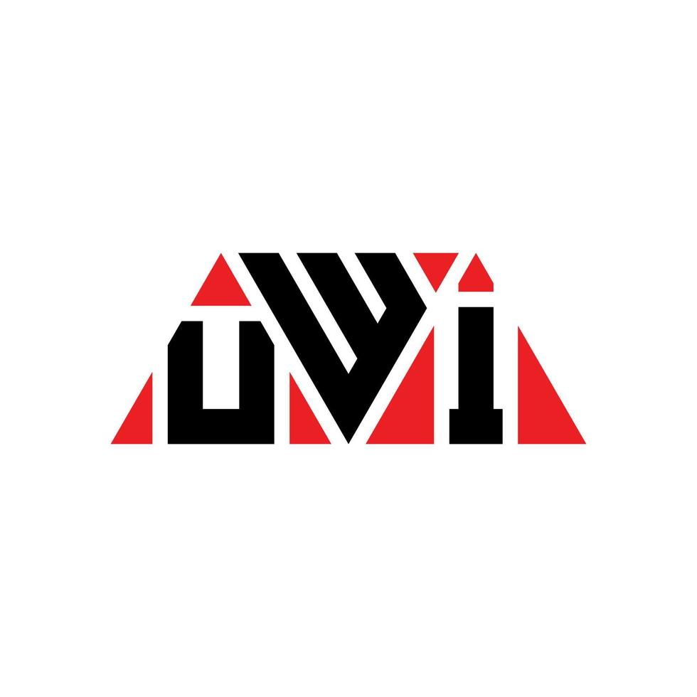 création de logo de lettre triangle uwi avec forme de triangle. monogramme de conception de logo triangle uwi. modèle de logo vectoriel triangle uwi avec couleur rouge. logo triangulaire uwi logo simple, élégant et luxueux. uwi