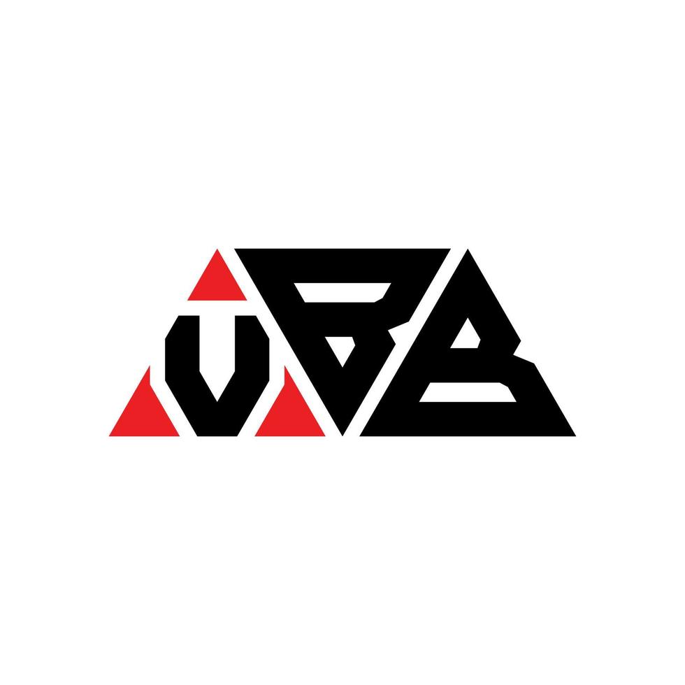 création de logo de lettre triangle vbb avec forme de triangle. monogramme de conception de logo triangle vbb. modèle de logo vectoriel triangle vbb avec couleur rouge. logo triangulaire vbb logo simple, élégant et luxueux. vbb