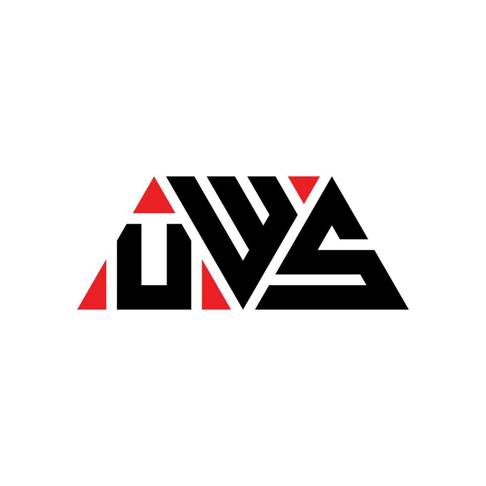 création de logo de lettre triangle uws avec forme de triangle. monogramme de conception de logo triangle uws. modèle de logo vectoriel triangle uws avec couleur rouge. logo triangulaire uws logo simple, élégant et luxueux. euh