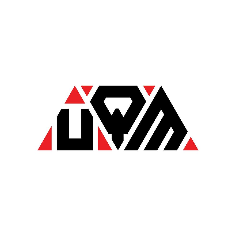 création de logo de lettre triangle uqm avec forme de triangle. monogramme de conception de logo triangle uqm. modèle de logo vectoriel triangle uqm avec couleur rouge. logo triangulaire uqm logo simple, élégant et luxueux. uqm