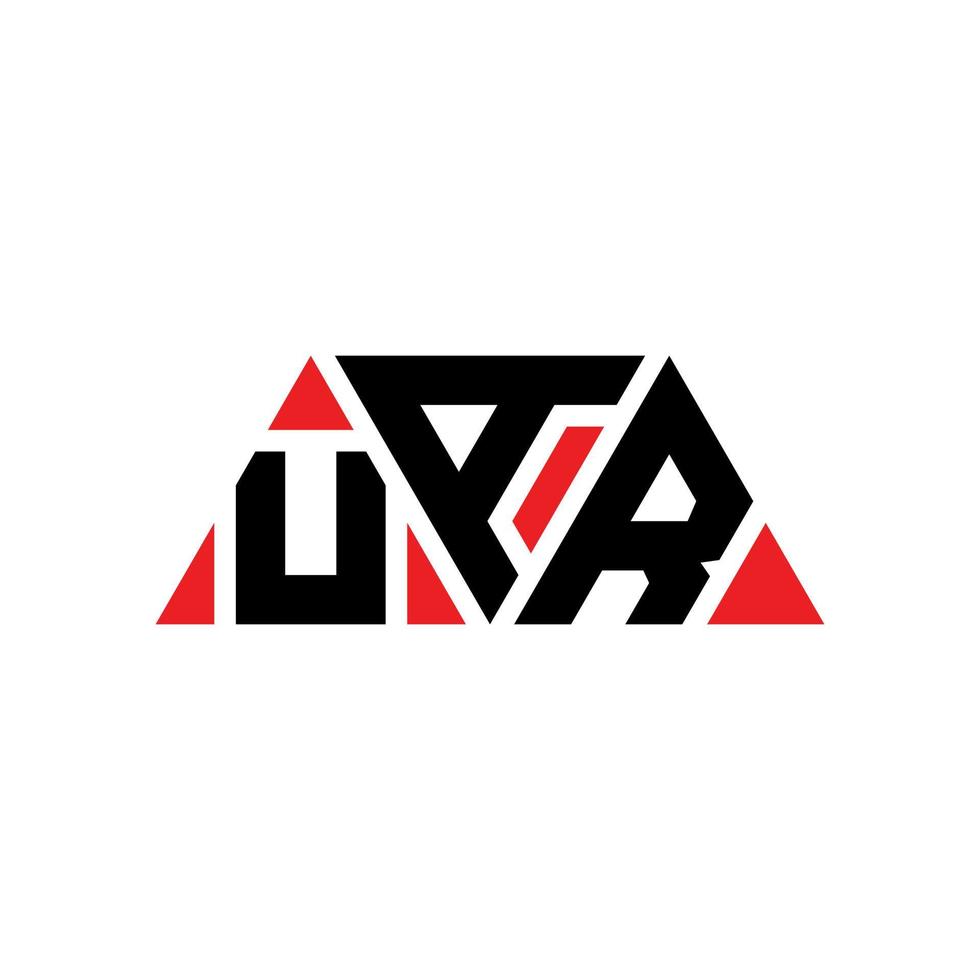 création de logo de lettre triangle uar avec forme de triangle. monogramme de conception de logo triangle uar. modèle de logo vectoriel triangle uar avec couleur rouge. uar logo triangulaire logo simple, élégant et luxueux. uar