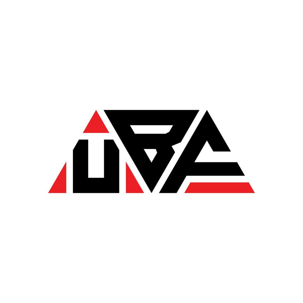 création de logo de lettre triangle ubf avec forme de triangle. monogramme de conception de logo triangle ubf. modèle de logo vectoriel triangle ubf avec couleur rouge. logo triangulaire ubf logo simple, élégant et luxueux. ubf