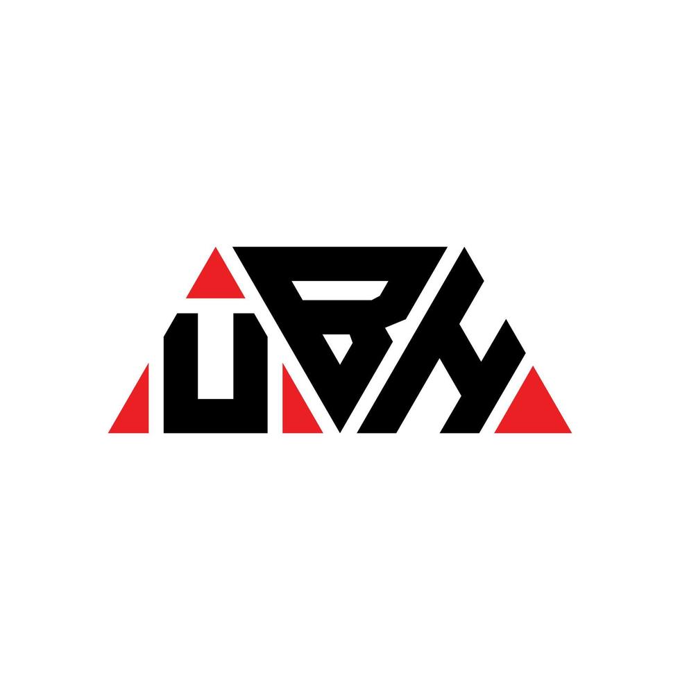 création de logo de lettre triangle ubh avec forme de triangle. monogramme de conception de logo triangle ubh. modèle de logo vectoriel triangle ubh avec couleur rouge. logo triangulaire ubh logo simple, élégant et luxueux. euh
