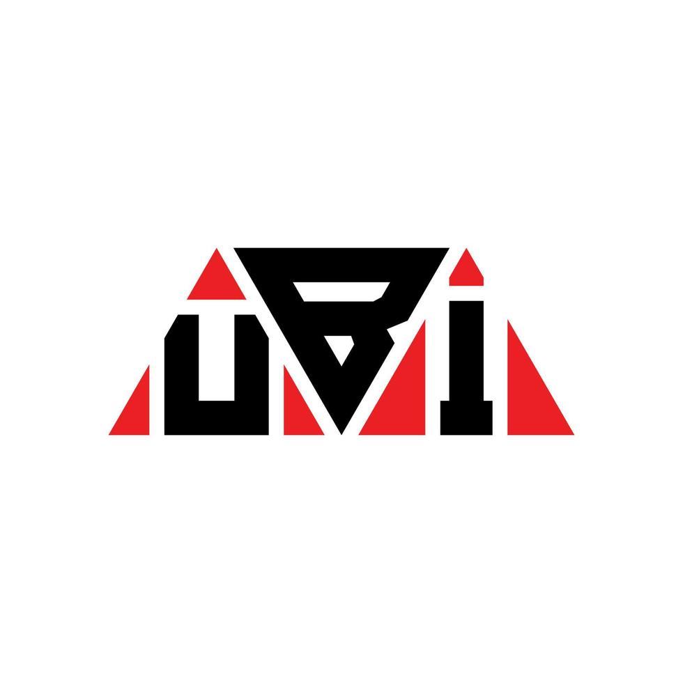 création de logo de lettre triangle ubi avec forme de triangle. monogramme de conception de logo triangle ubi. modèle de logo vectoriel triangle ubi avec couleur rouge. logo triangulaire ubi logo simple, élégant et luxueux. ubi