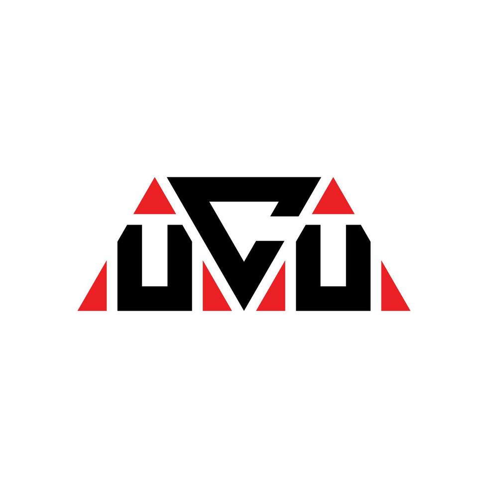 création de logo de lettre triangle ucu avec forme de triangle. monogramme de conception de logo triangle ucu. modèle de logo vectoriel triangle ucu avec couleur rouge. logo triangulaire ucu logo simple, élégant et luxueux. ucu