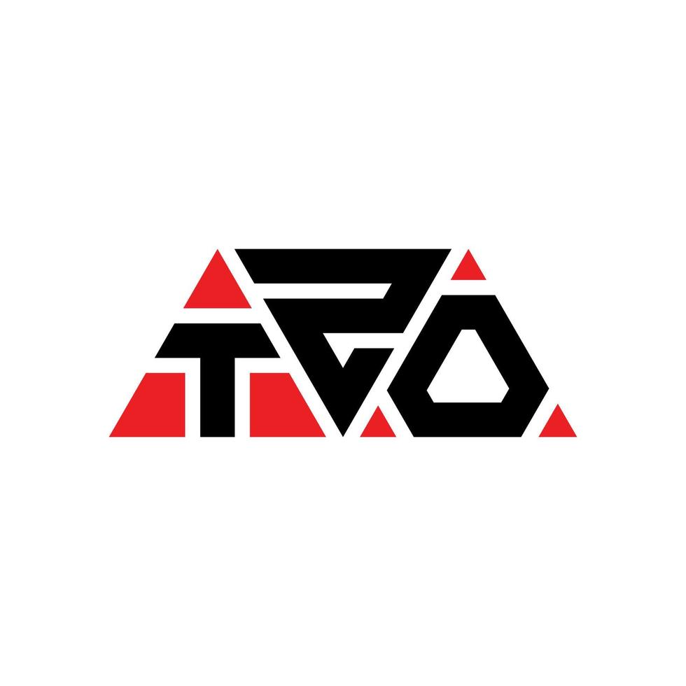 création de logo de lettre triangle tzo avec forme de triangle. monogramme de conception de logo triangle tzo. modèle de logo vectoriel triangle tzo avec couleur rouge. logo triangulaire tzo logo simple, élégant et luxueux. tzo
