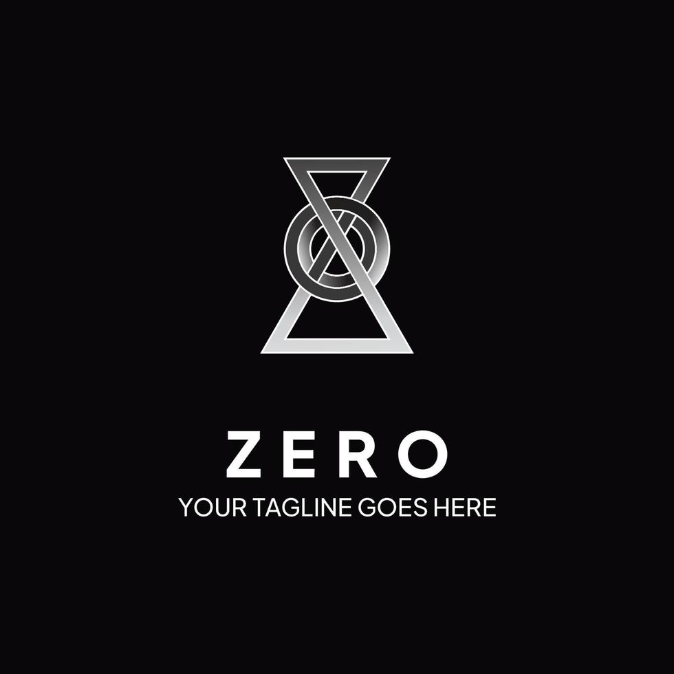 création de lettre vintage de logo vectoriel zéro.