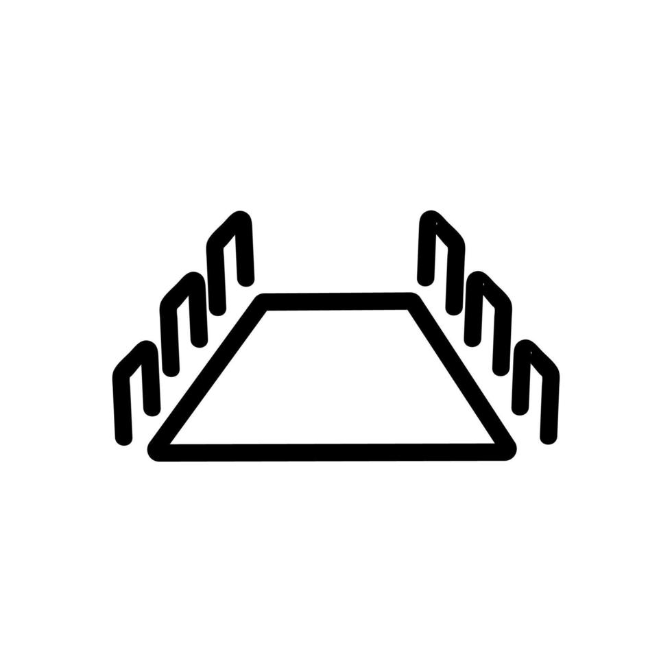 vecteur d'icône de table. illustration de symbole de contour isolé