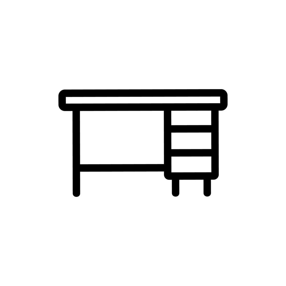 vecteur d'icône de table. illustration de symbole de contour isolé