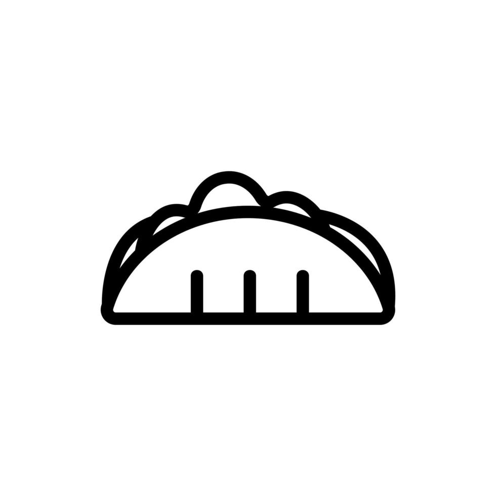 vecteur d'icône de tacos. illustration de symbole de contour isolé